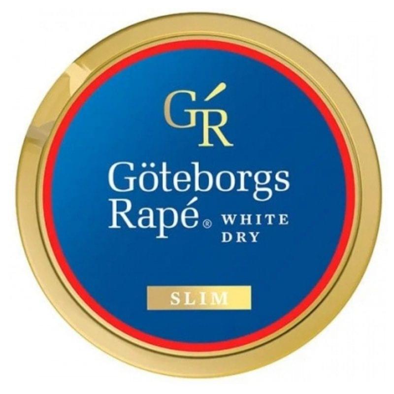 Goteborgs Rapé Slim White Dry (1) Göteborgs Rapé Slim White Dry Chewing Bags